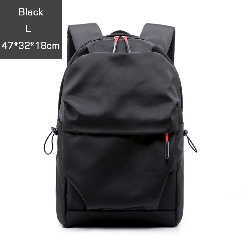 Crossten urban backpack 15 laptop bag Large capacity Pleated Casual SchoolBag Waterproof Teenage Student Mochila: Black L