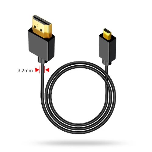 HDMI & Mini HDMI & Micro HDMI 2.0 Version 4K 60P Flexible Cable Hdmi-2.0 4K HD Thin Soft Short Camera Cable OD3.2 20cm 30cm 50cm: Orange / 8m