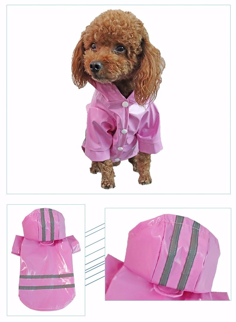 Pet Dog Jackets Clothes Waterproof for Small Medium Large Dogs Summer Outdoor PU Hoodies Raincoat for Puppy Chihuahua Apparel