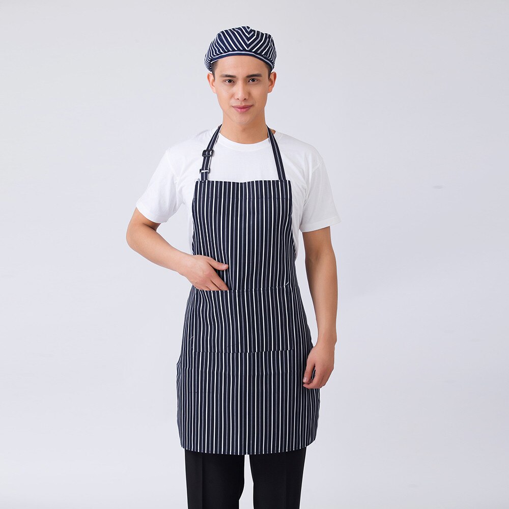 Kokk forklær rutenett stripete chili gafler trykk unisex kjøkken hotell kaffebar bakeri servitør arbeidsklær forkle kokk uniformer