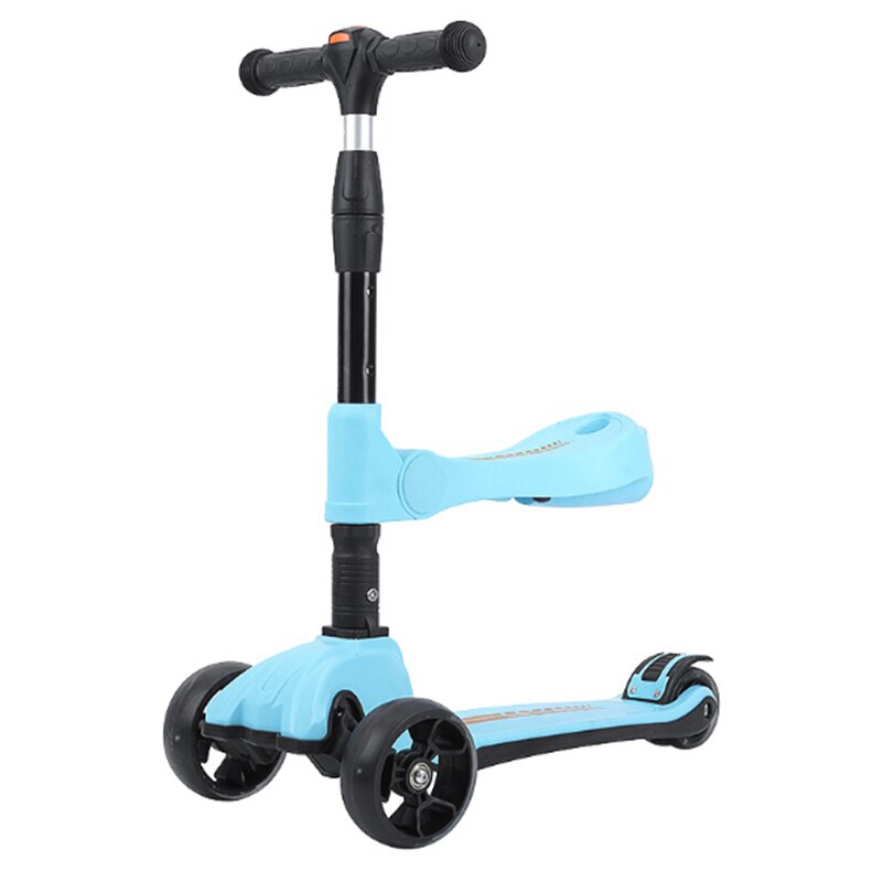 Hoverboard E Skate Elettrici per I Bambini Musica Spray 3 Ruota T-bar Regolabile Equitazione Calcio Hoverboard E Skate Elettrici Pieghevole di Musica di Bluetooth LED DELL'UNITÀ di elaborazione Lampeggiante: Blue