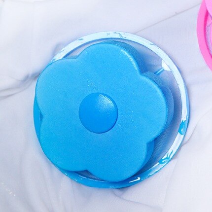 Hair Removal Catcher Filter Mesh Cleaning Balls Bag Dirty Fiber Collector Filter for Washing Machine Filter Laundry Balls Discs: Blue