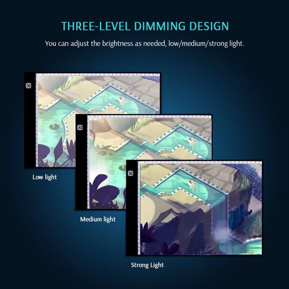 LED A4 Drawing Tablet Digital Graphics Pad USB LED Light Box Copy Board Electronic Art Graphic Painting Writing Table