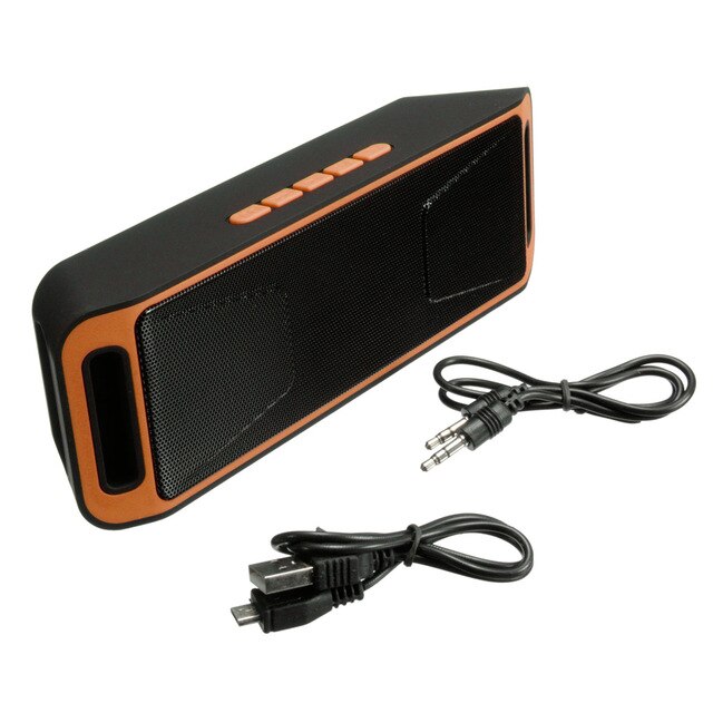 Mini Speaker Outdoor Waterproof Portable Speaker Sound Box Music Column Wireless Loudspeaker Subwoofer HD Bass Stereo: Orange