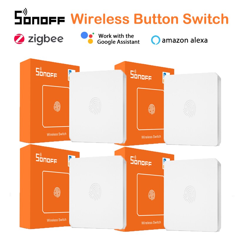 10Pcs Sonoff SNZB-01 Draadloze Schakelaar Smart Home Zigbee Versie Handige Knop Werkt Met Sonoff Zigbee Brug Ifttt Ewelink App: 4 pieces
