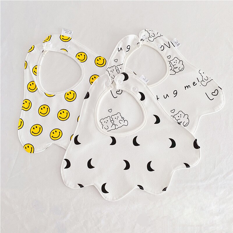 Baberos de algodón de doble capa para bebé, impermeable, delantal de alimentación para niños y niñas, toalla, Bandana, accesorios para bebés de 0 a 24 meses, 3 unids/lote