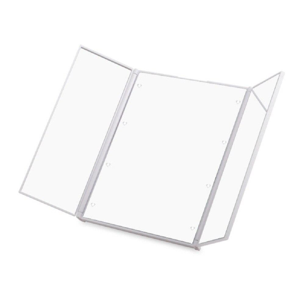 Makeup Vanity Mirror Portable LED Natural Light Three folding table mirror, LED light make-up mirror, three fold light mirror: Default Title