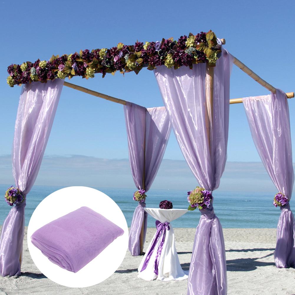 10m x 1.35m Bruiloft Decoraties Boog Garen Organza Stof Bruiloft Decoratie Organza Party DIY Jurk Bruiloft Benodigdheden