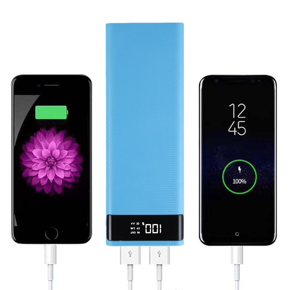 Power Bank Case 10*18650 Dual USB With Digital Display Screen Mobile Phone Charger DIY Shell 18650 battery Holder Charging Box