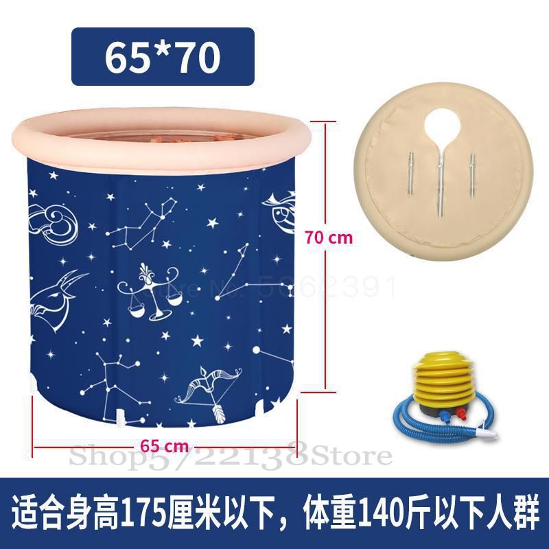 Bañera para adultos inflable y plegable, barril de baño para uso doméstico, cuerpo entero