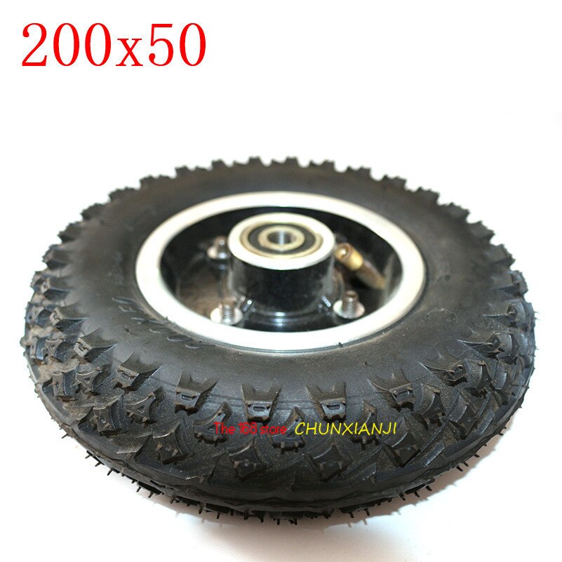 200 x 50 lufthjul dekk 8 x 2 " og innerrør off-road dekk for elektrisk sparkesykkel rullestol lastebil pneumatisk vogn vogn 200*50