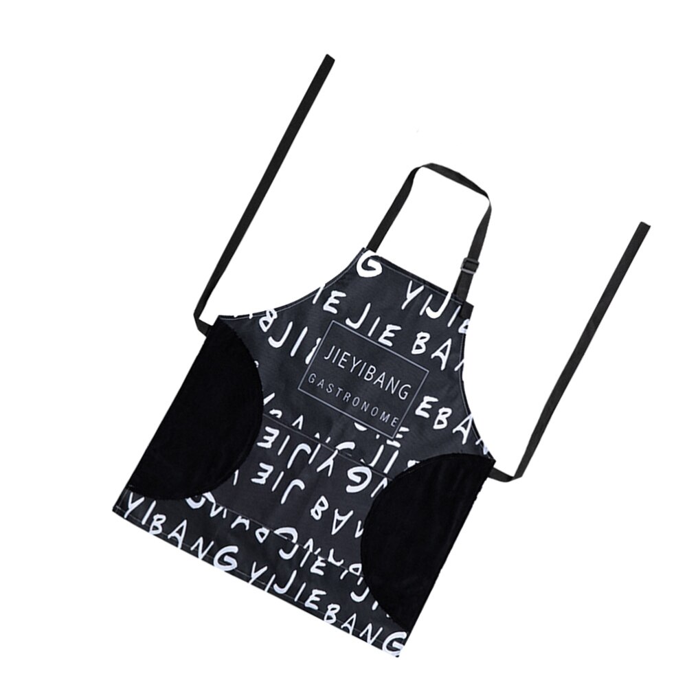 1pc olietætte køkkenforklæder håndtørket forklæde justerbart husholdnings ærmeløst outwear multifunktionelle serveringsforklæder med lommer c: Brev