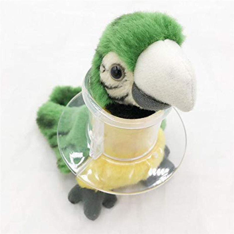 Collar de tubo acrílico con forma de pájaro para desplumar, banda para el cuello con plumas de loros graves, limita el movimiento del cuello para cacatúa Guacamayo, gris africano