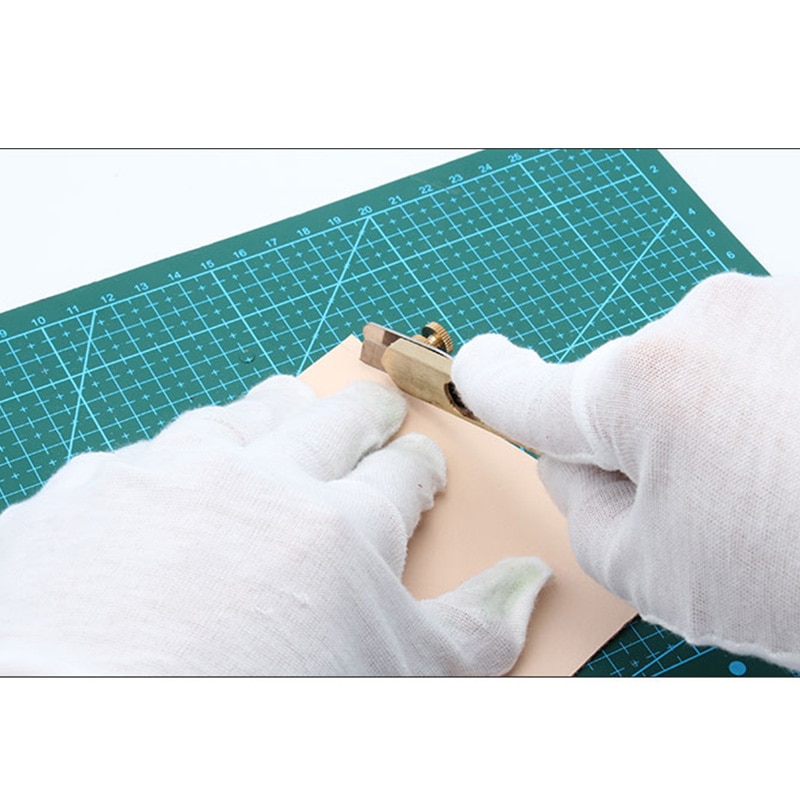 Cortador de incisiones para artesanía de cuero, cuchillo de corte de cobre para cuchilla de cuero cortada en tiras, herramienta de corte de cuero, 1 ud.