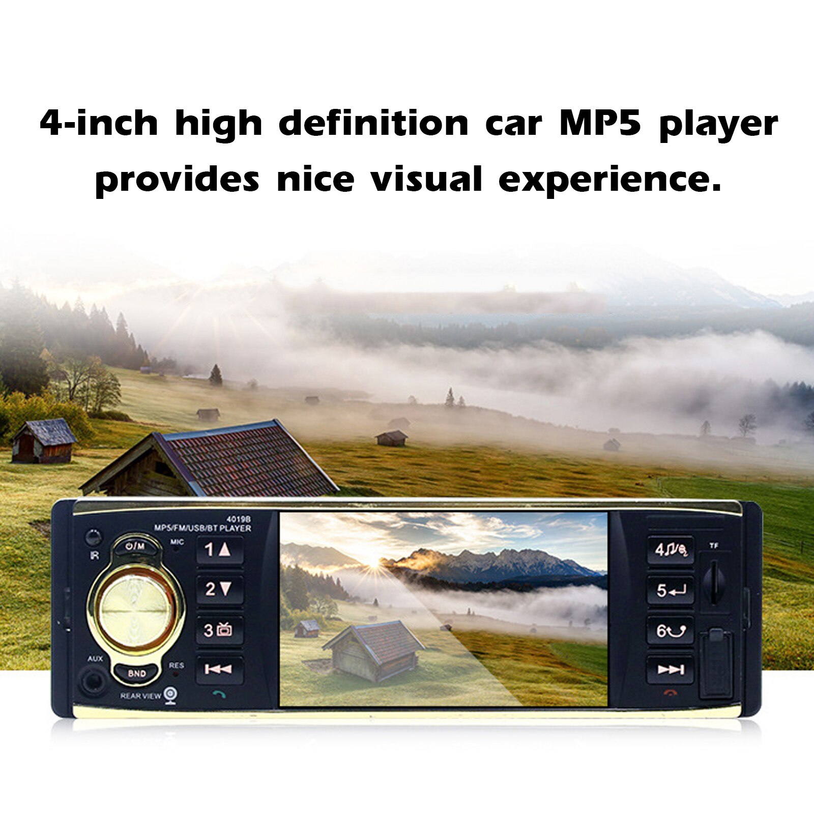 Universal 4.1 in Car Stereo Autoradio Car Stereo MP5 Player Hands-free MP3 Player In Dash HeadUnit Bt USB AUX FM Radio Receiver