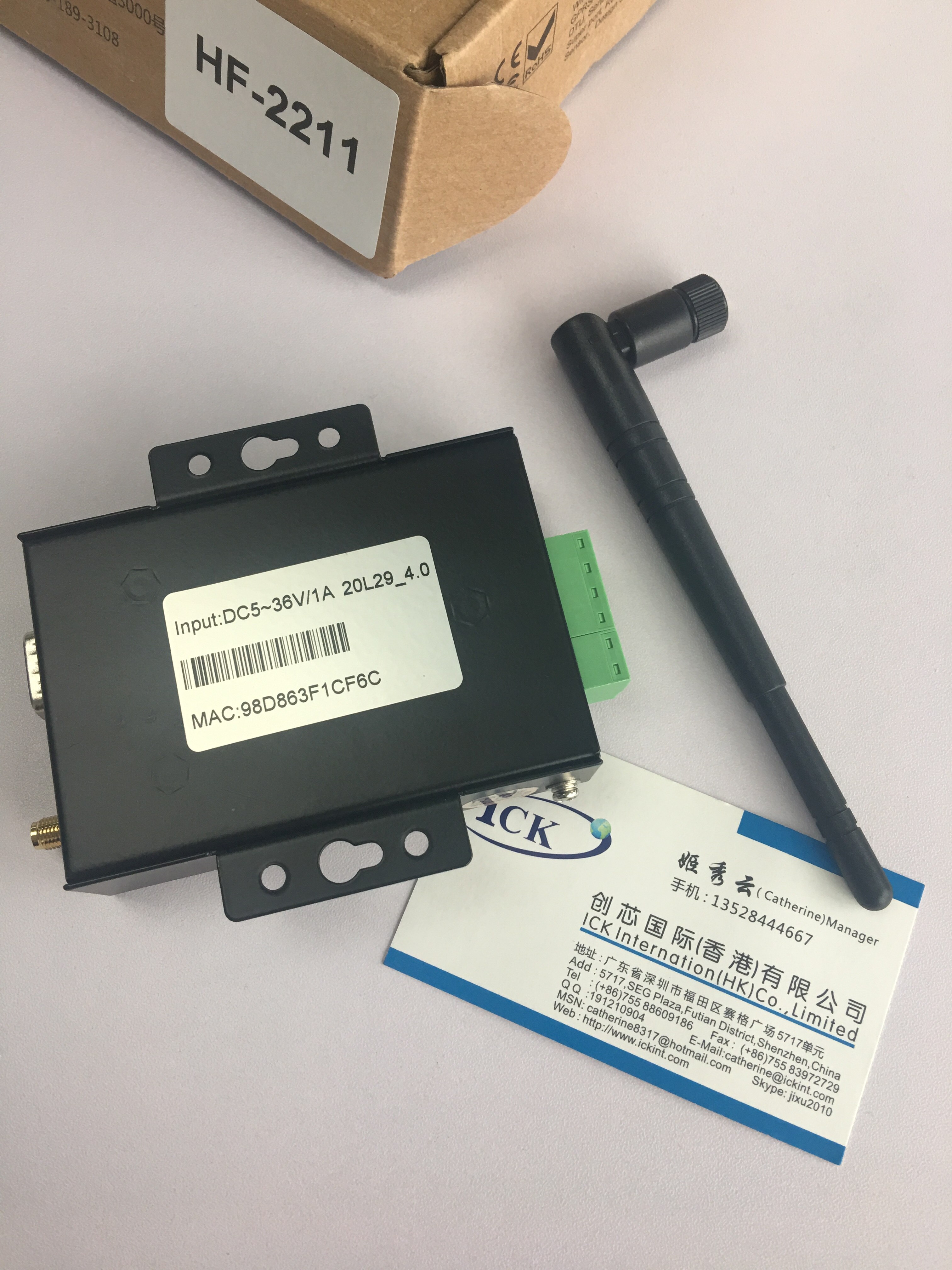 HF2211 Industrial Modbus Serial Server RS232/RS485/RS422 to WiFi/Ethernet Converter