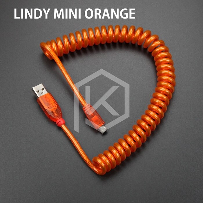 Lindy kabel wire mekanisk tastatur  gh60 usb kabel mini usb port til poker 2 gh60 keyboard kit gør det selv: Lindy mini orange