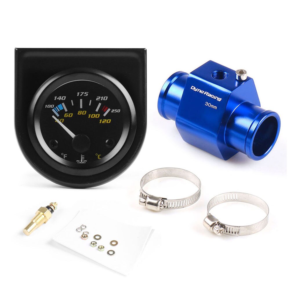 2 &#39;&#39;52MM Weiß LED Wasser Temperatur Messgerät 40-120 Celsius/100-250 Fahrenheit Mit Wasser temp gemeinsam Rohr Sensor Adapter 1/8NPT: mit 30mm Adapter