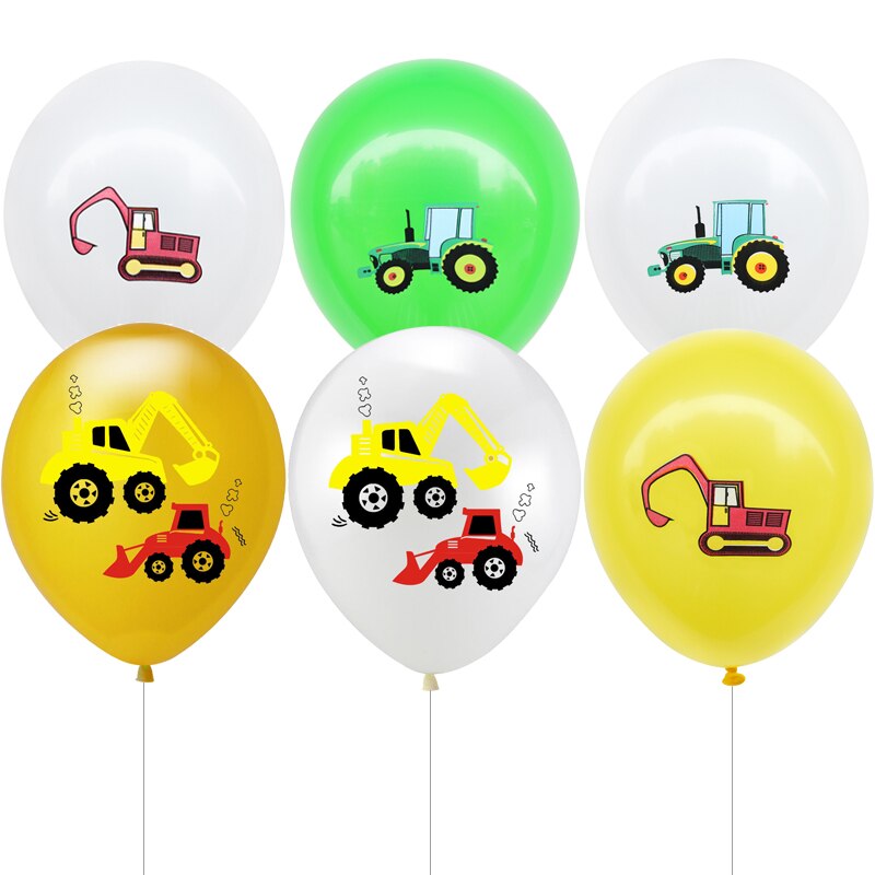 Ballon de dessin animé pelleteuse de voiture, véhicule d&#39;ingénierie, tracteur de Construction, pour enfants garçons, décorations de fête d&#39;anniversaire