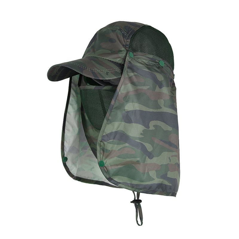 Aba larga Bucket Hat com Tampa Do Pescoço, Outdoor Proteção Solar Chapéus, Quick Dry, Verão Caps, Respirável, Caça, Pesca: YELLOW