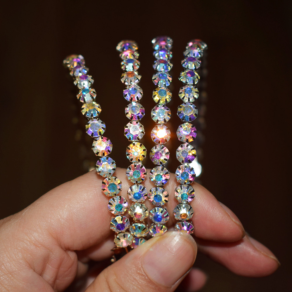 Shiny Ab Kleur Crystal Gems Vrouwen Hoop Oorbellen Sieraden Bohemian Grote Cirkel Collection Oorbellen Accessoires