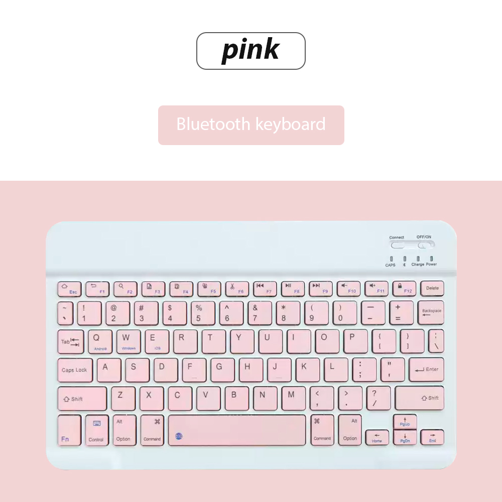 Bluetooth Wireless Keyboard Universal Mobile Phone Tablet Keyboard And Mouse Mini Bluetooth Keyboard Ipad Keyboard Accessories: Blue