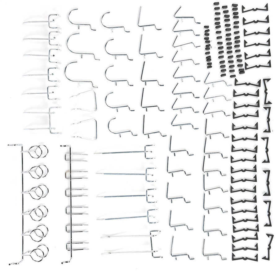 Pegboard Hooks 51 Pcs Pegboard Hook Assortment Kit Nickel Plated Hanging Hook Combination Kit Pegboard Accessories Organizer Kit