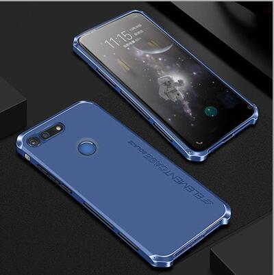 Metalen Frame Telefoon Geval Voor Huawei honor View 20 Dunne Hard Aluminium Hybrid PC Shell Voor Huawei honor View20 Gevallen honor view20: All Blue