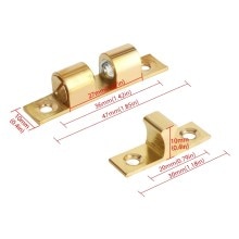 Solid Brass Double Adjustable Ball Catch 50mm Cabinet Cupboard Catch Furniture Fitting Door Lock Replacement Parts