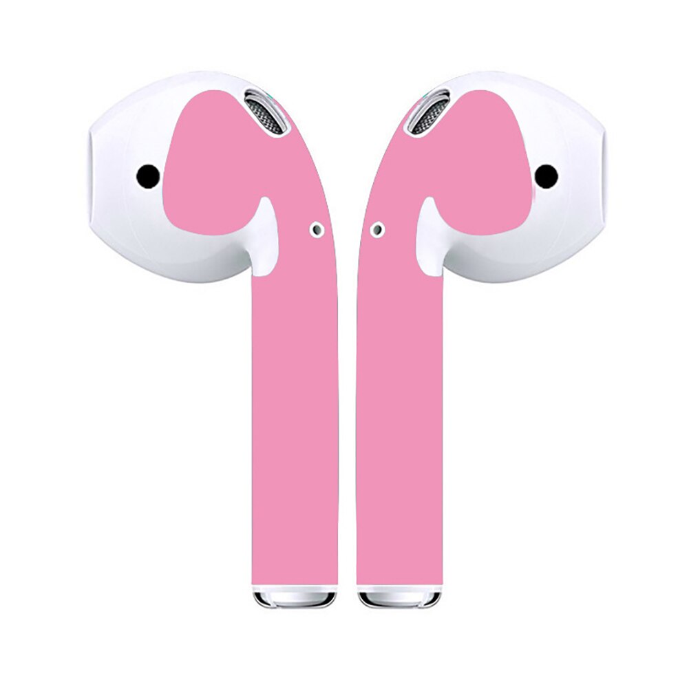 Effen Kleur zelfklevende Anti-kras Sticker Cover voor Appels Air-Pods Oordopjes: Roze