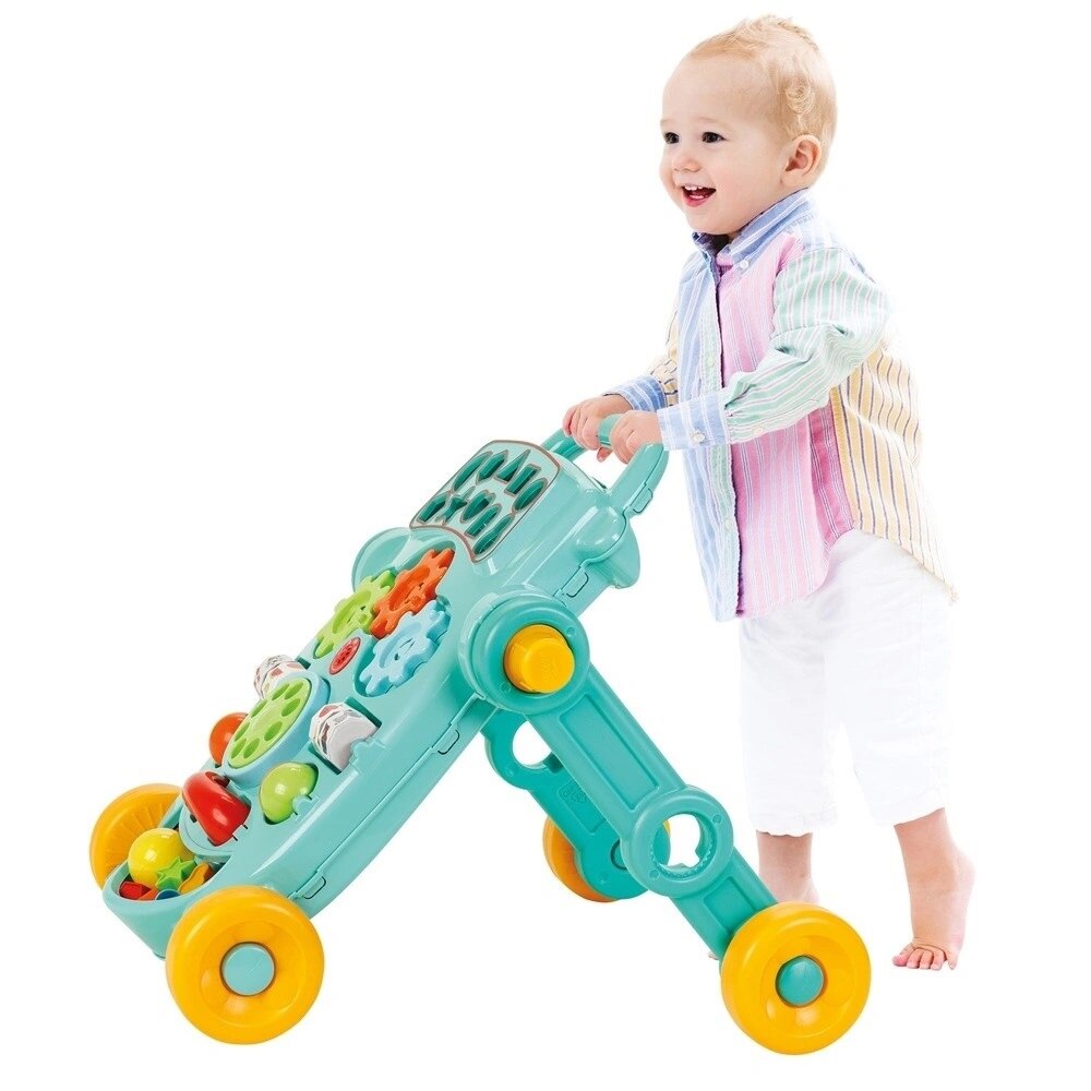 Happy First Step Car Baby Four Wheel Balance First Steps Car Early Educational Music Adjustable Baby Walker Kids Toddler Trolley