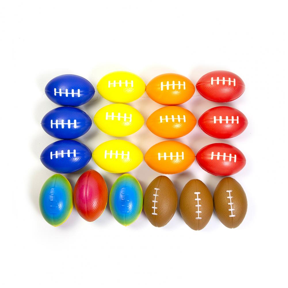 12Pcs Mini Football Stress Ball Anxiety Relief High Elasticity Party Favor Hand Grip Football Training Stress Ball for Home