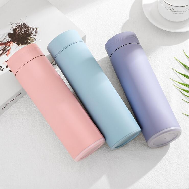 Zounich 500ML Thermos Dubbelwandige Roestvrijstalen Thermosflessen Thermos Cup Kerstcadeau Effen Mok Thermo Fles Thermocup