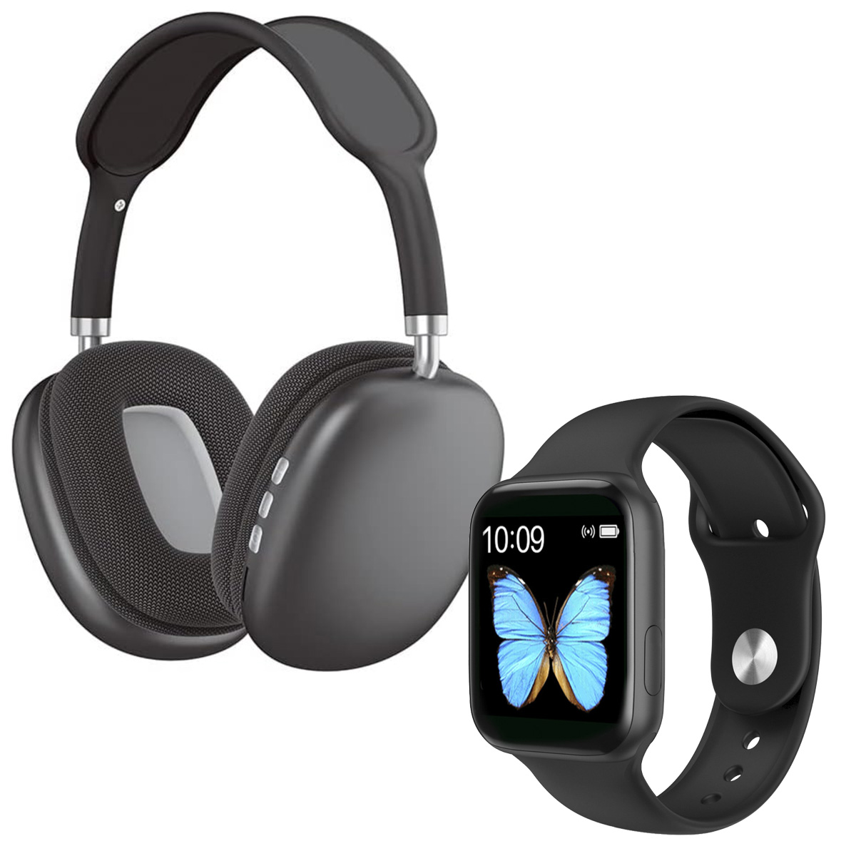 Klack SmartWatch Pack com Headband, Bluetooth, Capacetes sem fios