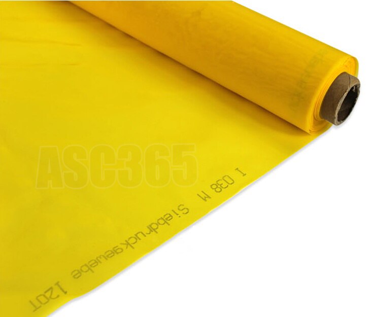 1Yard screen mesh screen printing frame yellow color width 1.65 meter DPP 300mesh count(120T) fabric screen printing material