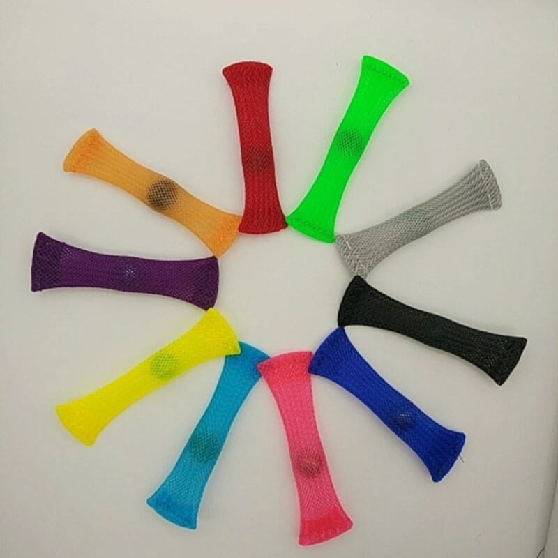 Siatka tkana tuba z kulkami autyzm ADHD terapia lękowa zabawki wyciskanie kratka wentylacyjna naprężenie ulga ręcznie zabawka prządka