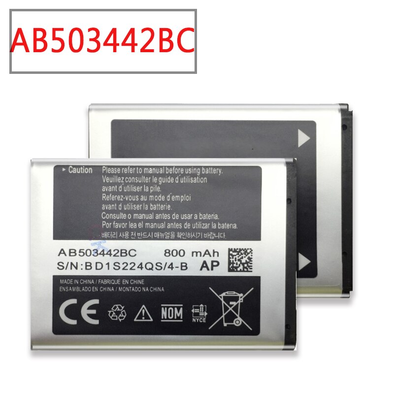 Mobile Phone Battery for Samsung SGH-B110 E570 E578 J700 J700i J700v J708 E578 J700 J708i J708 T509 Battery AB503442BC