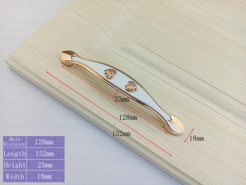 Simple Style Bowknot Handle Furniture Hardware Kitchen Cabinets Door Knobs Drawer Handle For Wardrobe Cupboard Dresser Pulls: Gold-128mm B