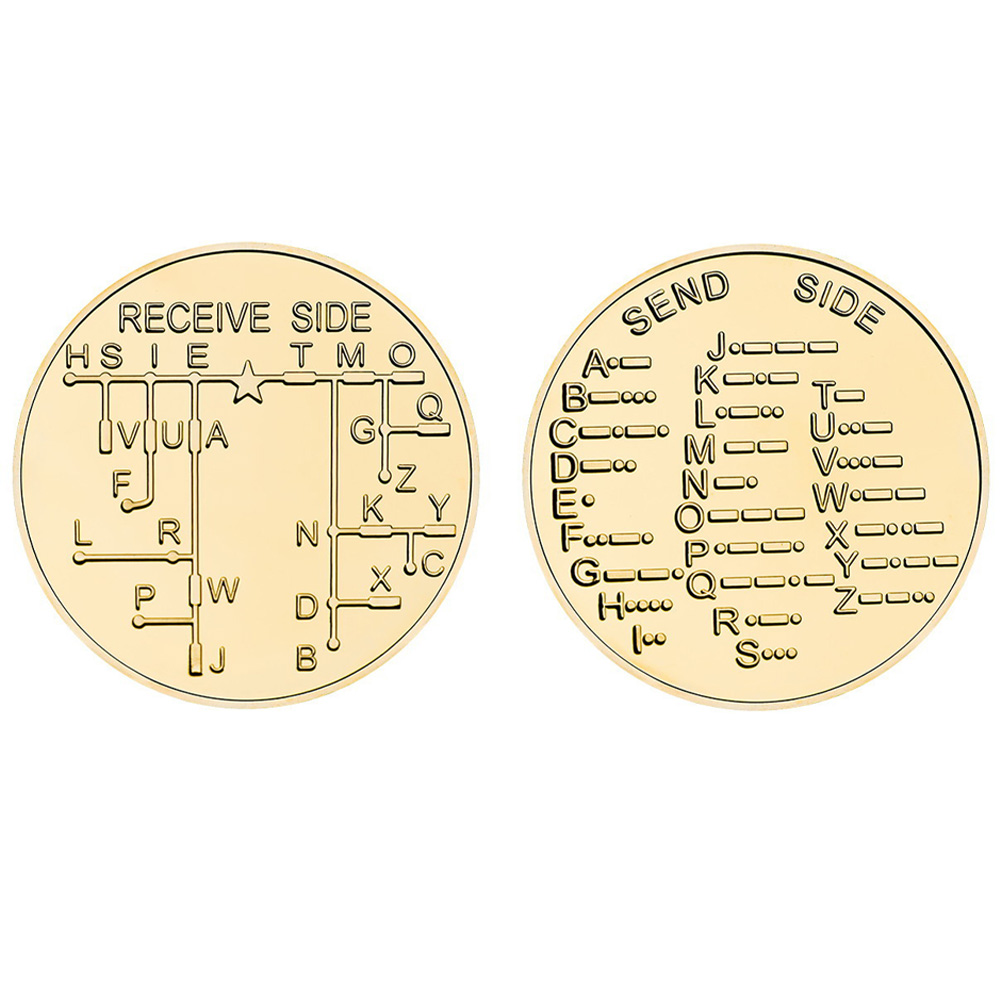 1pc Morsecode Trainingsmunt Trainingsmunt Morsecode Leermiddelen voor beginnende radioliefhebbers en hobbyisten Geschiedenis Buffs