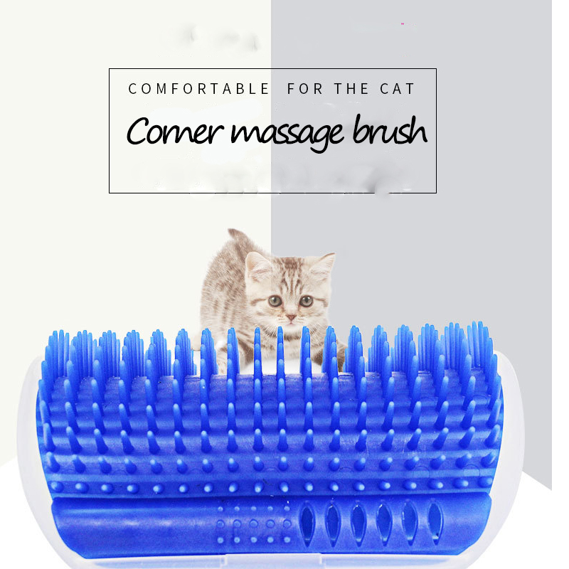 Cat brush corner cat massage self-beautician comb brush cat with tickle comb cat product drops face wash AX001