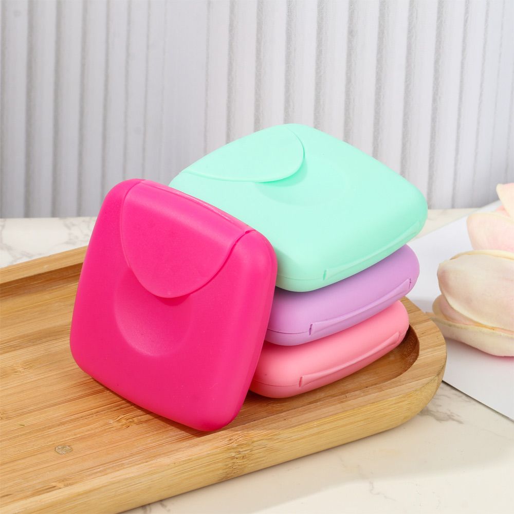 Cajas de almacenamiento de tampones de gran capacidad, organizador de astillas de algodón, contenedor de tampones, cajas de jabón, suministros de viaje, de plástico portátil