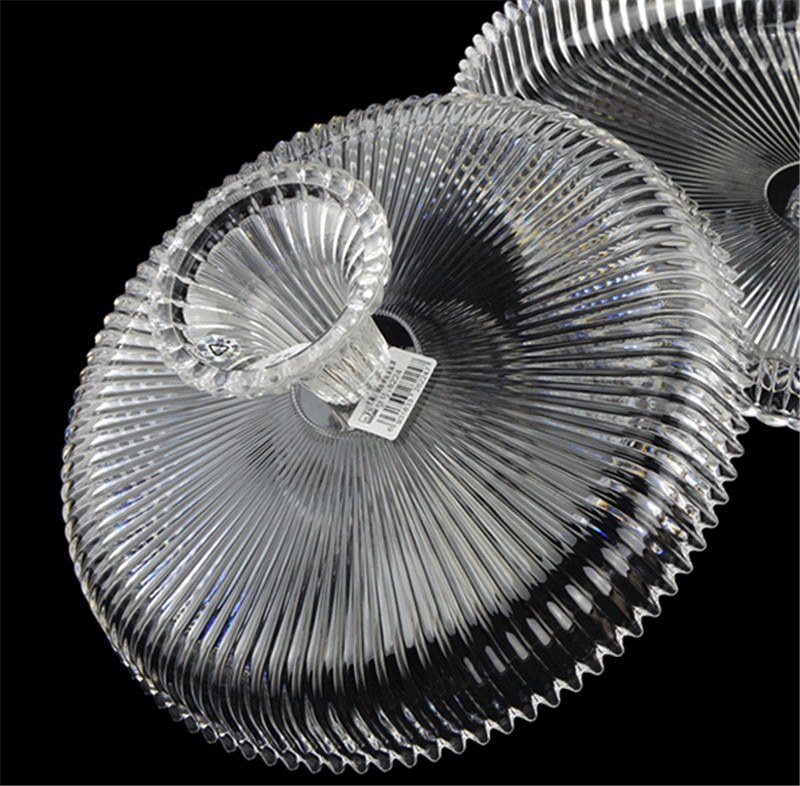 High Base Plate Lid Sampling Plate Plastic Transparent Snack cake fruit Acrylic Trial tray Household round Circle Candy Dish