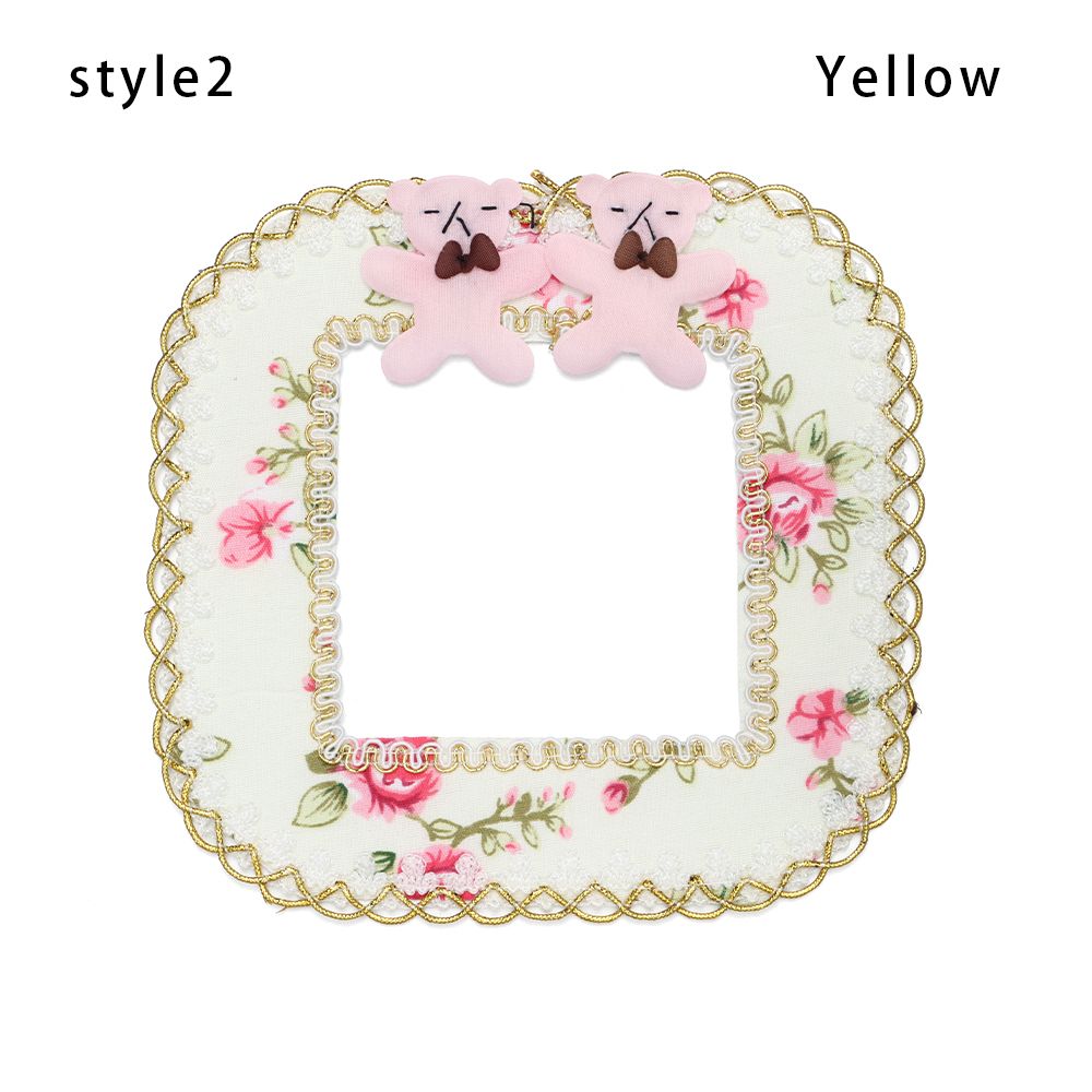 Lace Modern Home Decor Light Socket Decoration Switch Wall Stickers Switch Protective Cover Switch Socket Sticker: Yellow-style2
