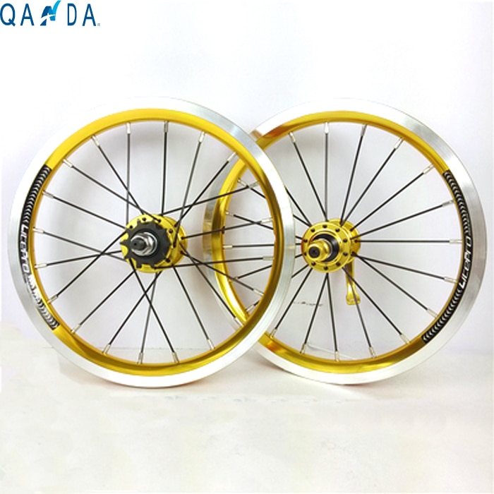 14-inch aluminium vouwfiets dubbele 20-gat Velg Zilver Zwart Rood Geel Blauw kan kiezen