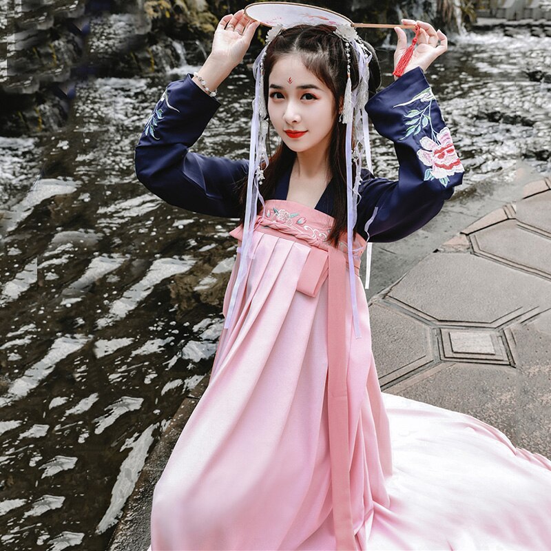 Traje de baile Retro Hanfu chino tradicional para cantantes vestido de danza Oriental DC1848