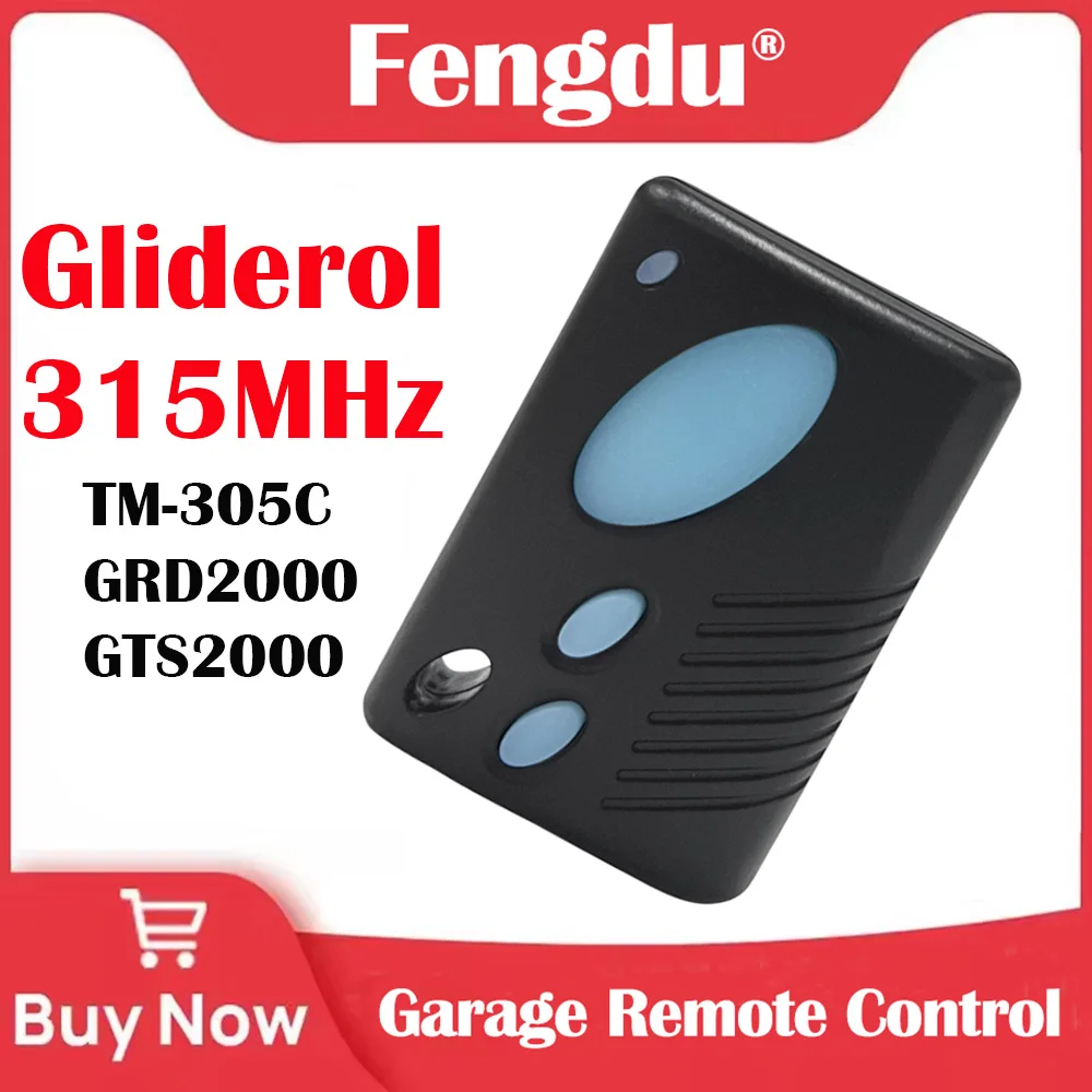Remote Control Gliderol TM-305C 315MHz Compatible with GRD2000 GTS2000 Garage Door Opener Hand Transmitter