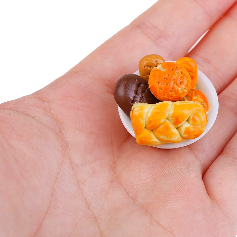 1:12 poppenhuis miniatuur voedsel gereedschap brood toast hond met mand eetkamer bakkerij gebak keuken decoratie fantasiespel speelgoed