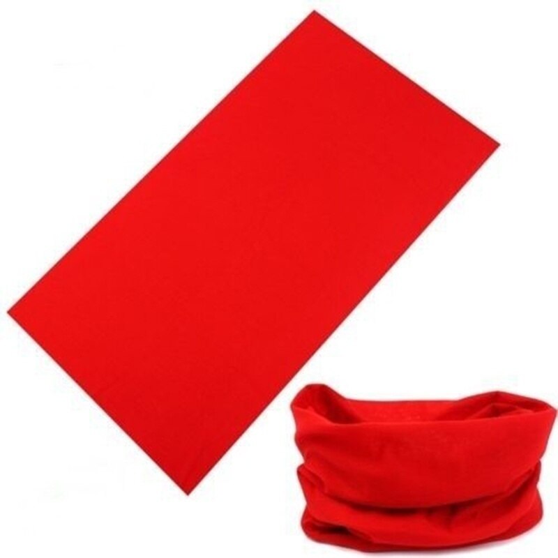 Tørklæde farverige bandanas magisk hovedbånd slør hoved tørklæder sort turban hætte multifunktion til mænd og kvinder 7545: Rød
