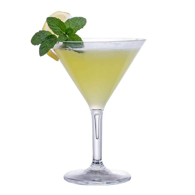 P82D Martini Glasses for Parties Clear Acrylic Martini Glasses Mini Desserts Cups Clear Acrylic Wine Glasses Cocktail Glasses