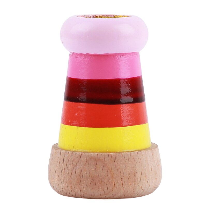 Mini kaléidoscope arc-en-ciel jouets en bois mignon abeille magique effet oeil polygone prisme enfants jouet: color1